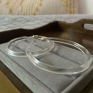 Alexis Bittar Large Lucite Hoop Earrings